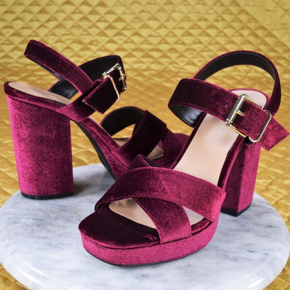 Mossimo Supply Co. Shoes - NEW🌟 Mossimo Alexandra Velvet Ankle Strap Heels